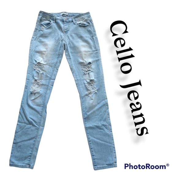 Cello distressed light wash jeans - Picture 1 of 5